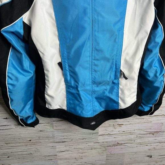 Joe Rocket Motorcycle Jacket Womens Large Black Blue White - Picture 8 of 9